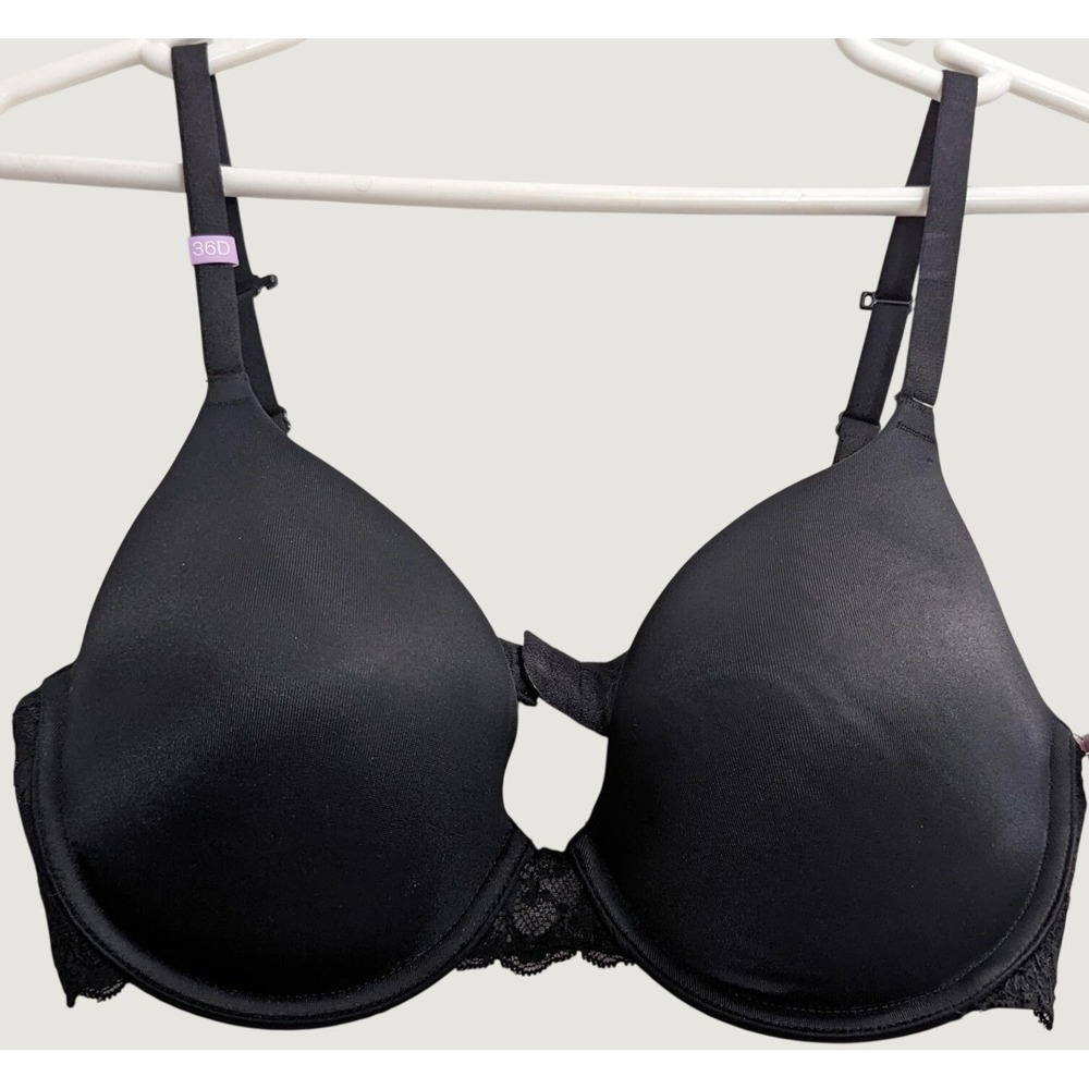 New SO So-Lift Bra Full Figure 36‎ D 36D Black Underwire Lace Padded ZG61B200Z